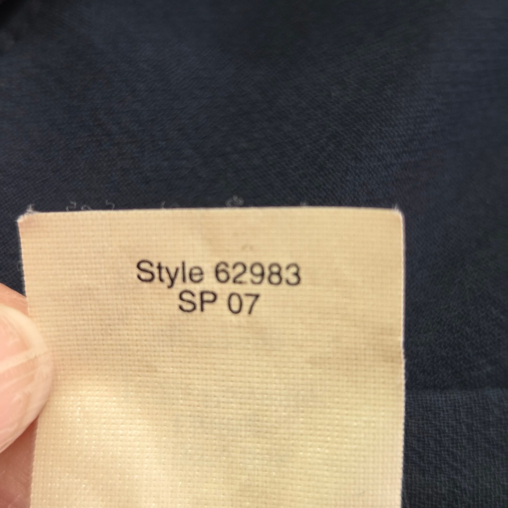 J. Crew Silk V-Neck Midi Dress Womens 6 Navy Blue Sophia A-Line Cocktail Wedding - Picture 7 of 12